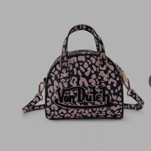 NWT Von Dutch Pink and Black Mini Bag - Picture 1 of 3
